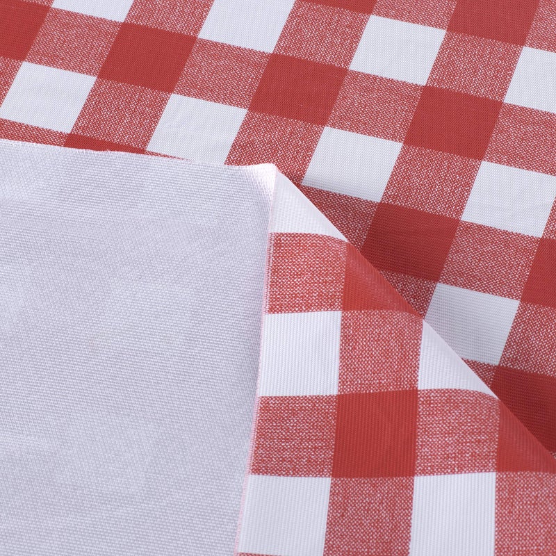 sancua Checkered Vinyl Rectangle Tablecloth - 54 x 78 Inch - 100% Waterproof Oil Proof Spill Proof PVC Table Cloth, Wipe Clean Table Cover for Dining Tables, Buffet Parties and Camping, Red and White - Image 3
